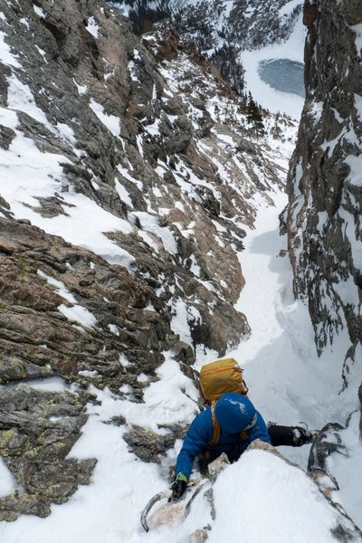 The approach couloir.