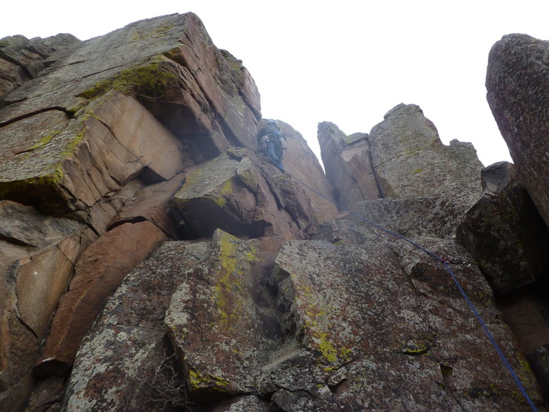 At about the crux.