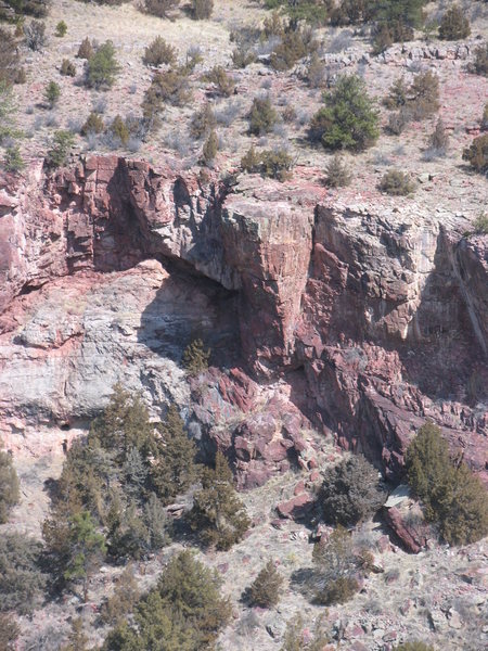 The Maroon Tower and Laird Wall just east of the Maroon Tower
