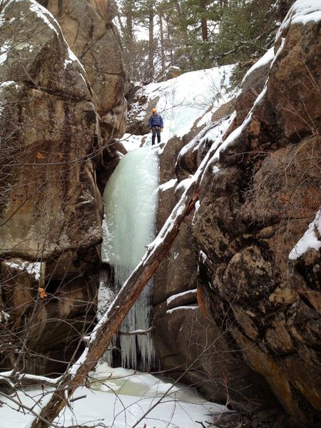 5'8" person for scale. Upper flow is 10' behind figure standing on break-over.<br>