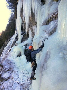 The final steep section at the top of Screw and Climaxe.