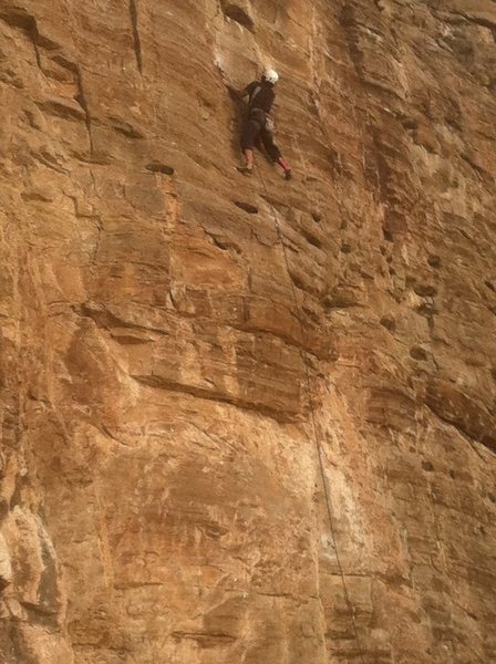 Thin face up high on<br>
Wishbone Right (5.10-)