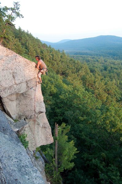 jon g nearing the top of "the arete"