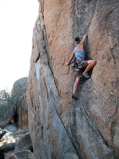 Silly Millimeter (5.10b), Holcomb Valley Pinnacles