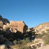 This huge boulder is a good landmark on the way to The Cornerstone area, Joshua Tree NP