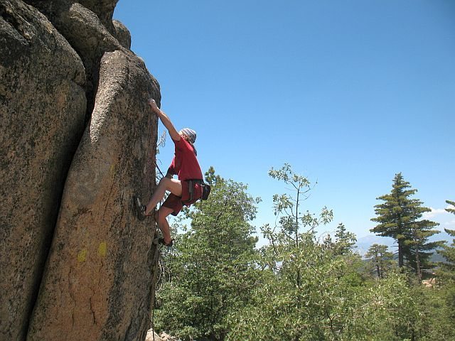 The last hard moves of Dick (5.11b), Keller Peak