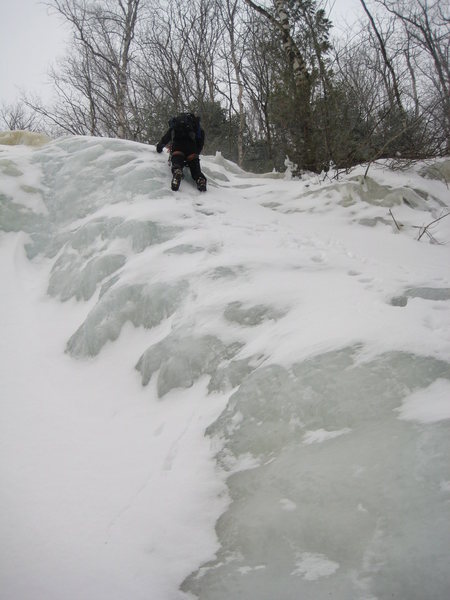 Some ice step again. Lots of little ledges like this to scramble up!