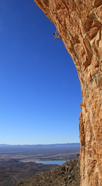 LONG & TALL!<br>
Funkmaster Afro Groove (5.14)<br>
Cody Roth with 110 feet of 5.13 behind him and 40 feet of 5.14 left!!