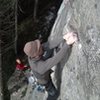 First ascent of The Black Sea, P1 (11b).