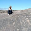 Amy Wilkins at the Chalk Bluffs Petroglyphs.