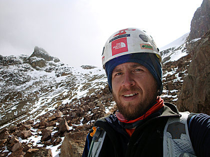 Enjoying a beautiful Summer day while doing a speed (3:40:17) ascent of Iztaccíhuatl (5,230 m) via Ayoloco glacier, Estado de Mexico, Mexico.