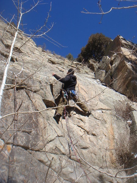 Steve Thomas leading Doc's Route.