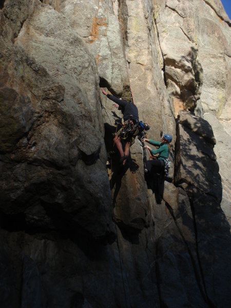 Logging a little airtime at the crux.