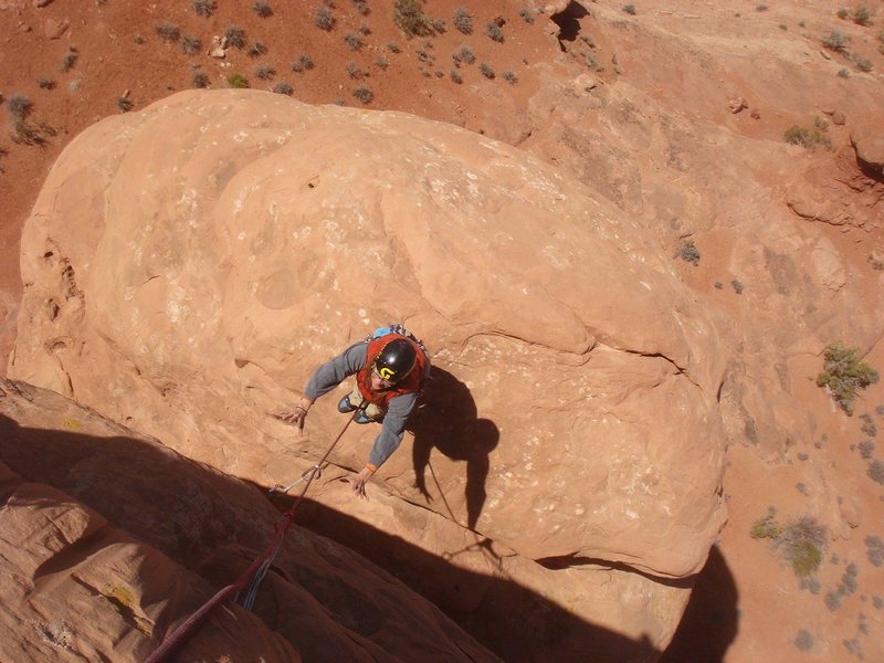 Lucy performs the drop of faith.