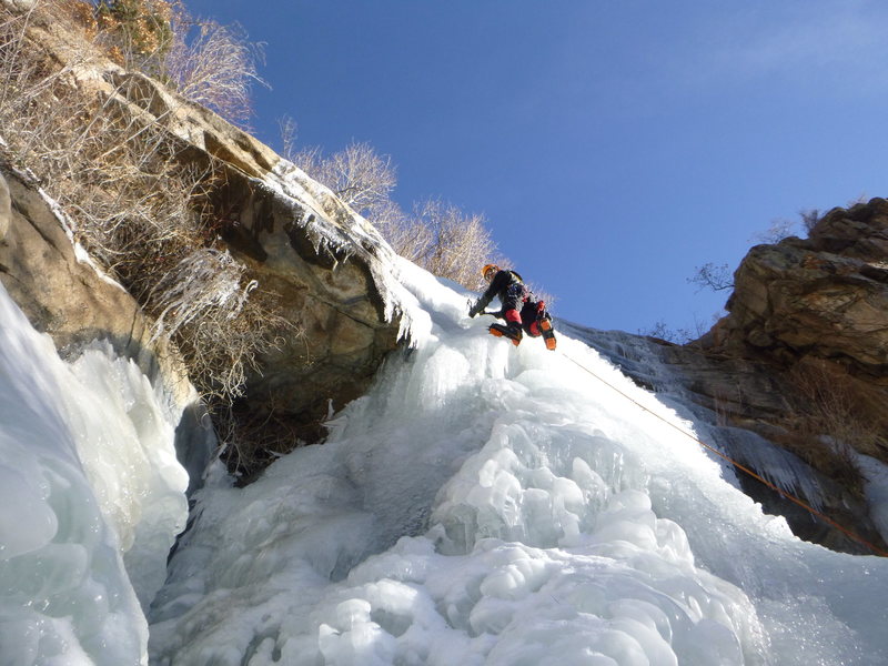 Climb Juan Tabo Waterfall, Sandia Mountains