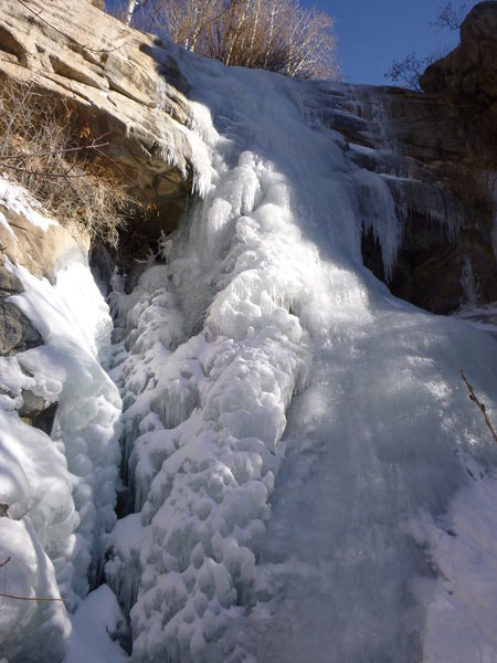 The icefall in great shape to climb on January 5, 2013.