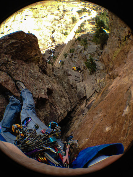 Near the top, attentive belays.