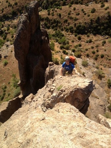 Almost to the Summit of The Hand. What a cool climb!