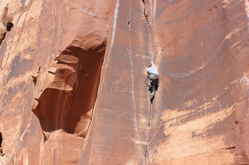 Ben having a tough time on the smaller finger holds. Probably wishing it was Supercrack