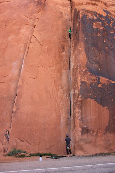 First desert lead! Great climb with plenty of rest points and gear placement. Crux is the start.