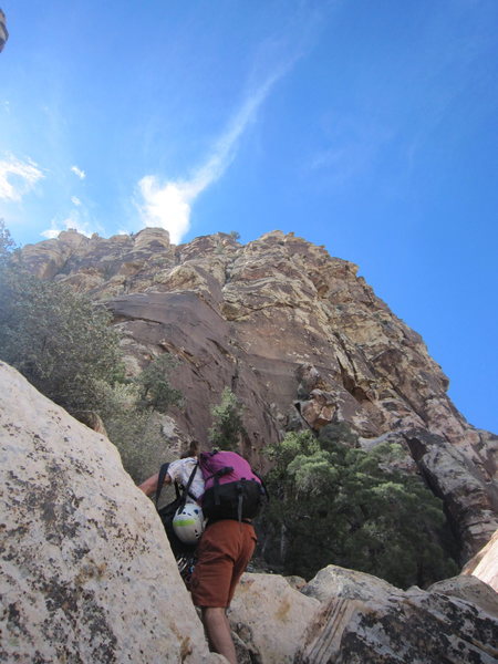 jack and I on the approach to the route.