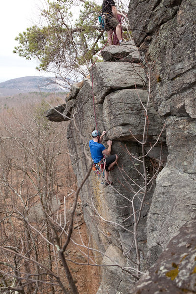 Seconding The Nose (5.9) at Crow Hill.
