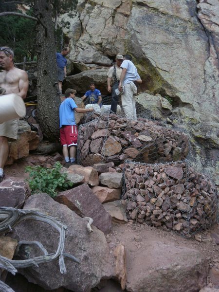 More Gabions... <br>
It took many days of volunteer efforts to complete.