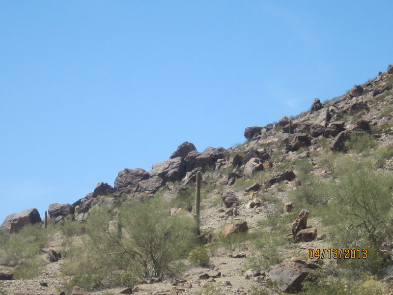 Lots of boulders a little further past (west) the cluster...I didn't check these out