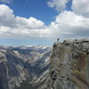 The real reason for climbing Snake Dike - standing on the summit of Half Dome.  If you're scared of exposure, I wouldn't recommend looking over the edge :).  April 24, 2013