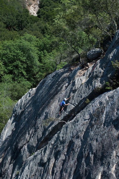 Laura makes one last lap of the wall, near the end of another idyllic day at San Ysdiro.