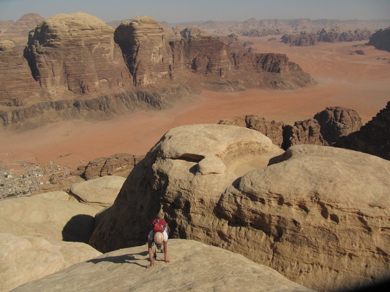 The Pillar of Wisdom, Jebel Rum, summit, followed by a beautiful, epic 4 hour descent off and down Hammad's Route, ****