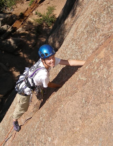 Tristan enjoying the fine crack.