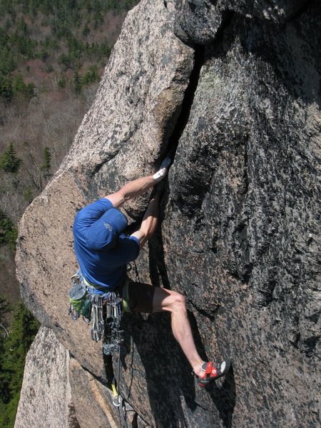 Adam working the fat hand jams, pitch 3, Crack of the World