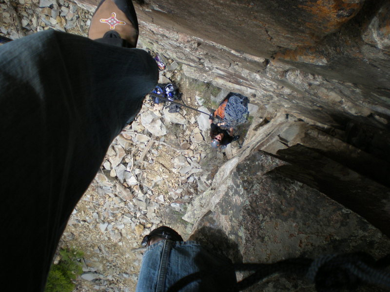 Looking down the route.