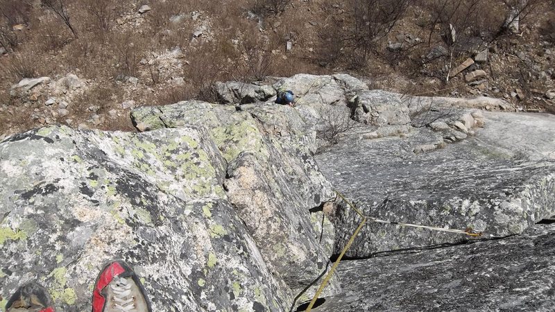Square top belay
