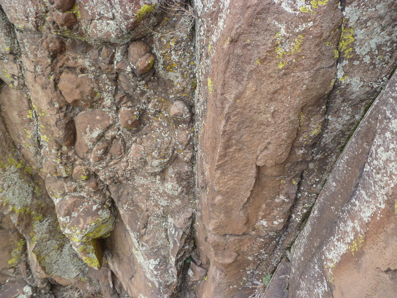 The bottom of the route where there is not much pro.