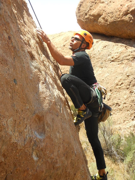 Getting established on the initial slab of the Heart Wall.