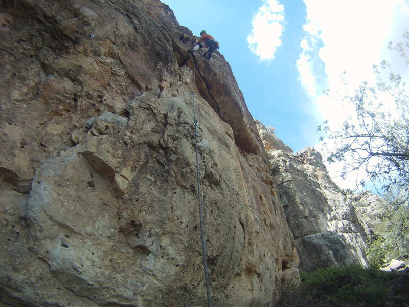 Just past the crux.