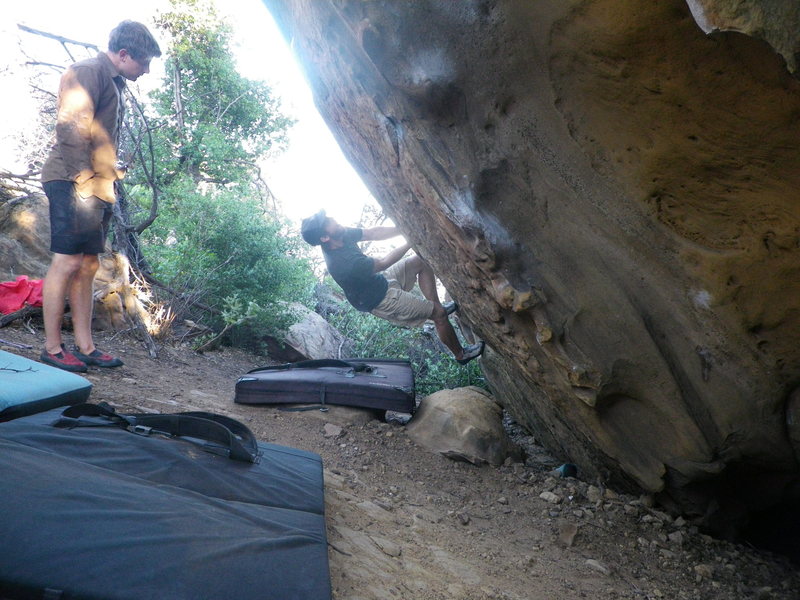 Entering crux number 1