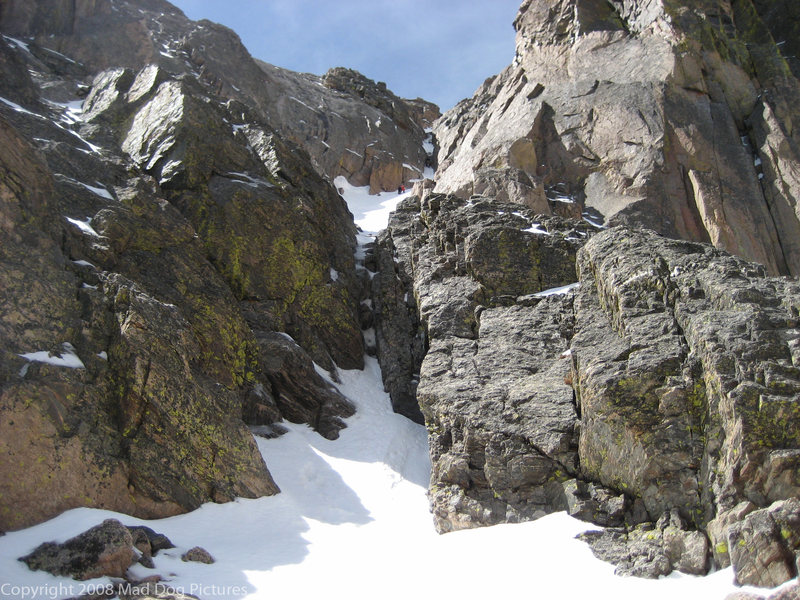 The upper half of the route has three steps.