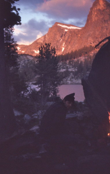 Pete warming up for the NE Couloir climb, 1970. 