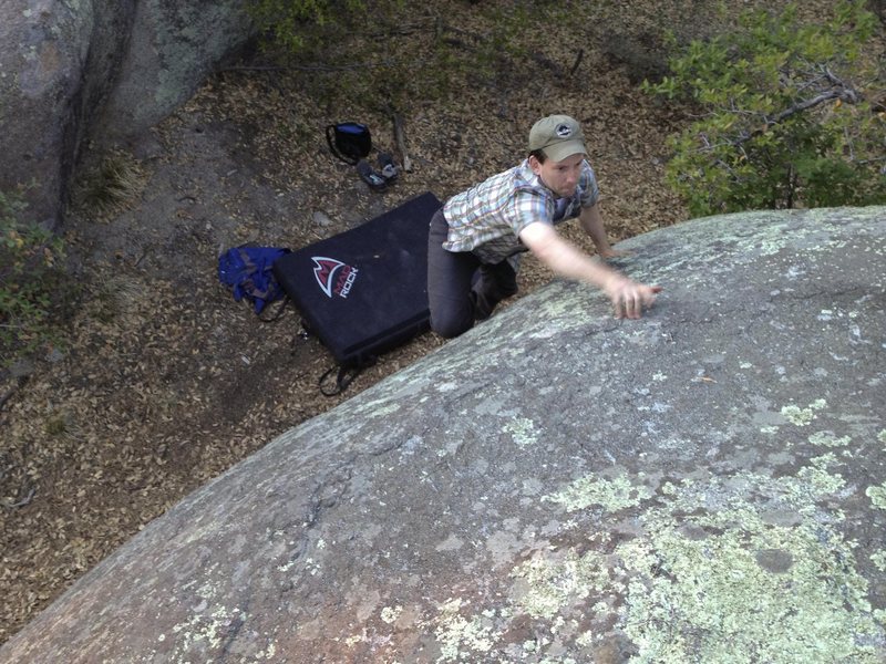 Goin' for it; Mini-slab, Groom Creek AZ.