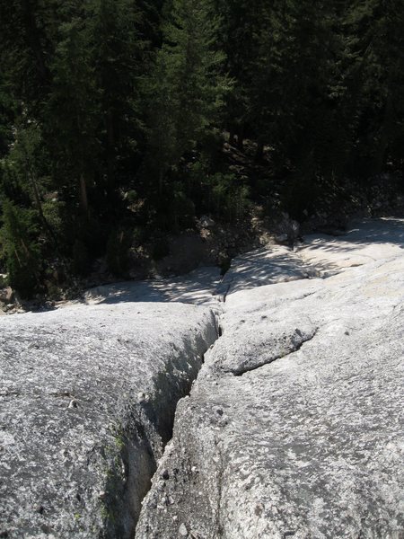 Flared crack but not difficult.