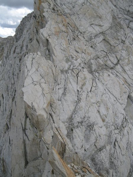 Lower portion of the class 4 face to the summit.