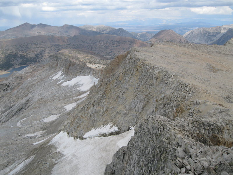East Ridge of Conness as seen from the summit.