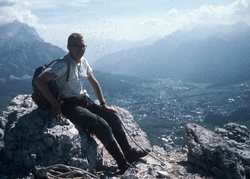 My young butt sitting on the summit, 12 September 1963.