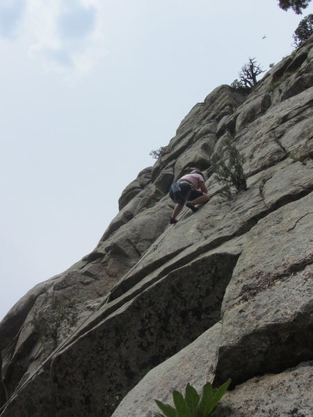 Nikki, first route climber's right of Monkey Lust.