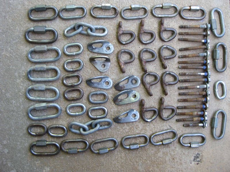 Hardware removed during the June 2013 anchor replacement.