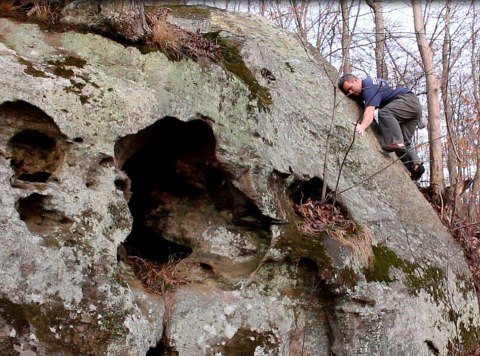 Baker Run, Marietta, Ohio. Unnamed slab at the far left of the area.