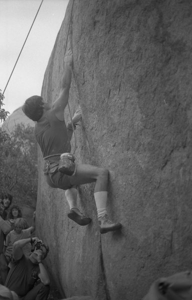 Ron Kauk - First Annual Stone Masters Competition 1986. Photo: M. Stewart